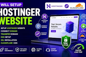 setup hostinger website connect domain transfer domain dns ssl on cloudflare cdn