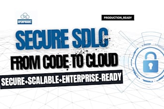 setup secure sdlc, cicd pipeline for enterprise applications