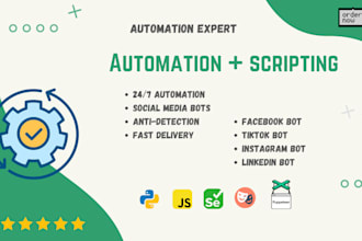 create automation bots and scripts using python and javascript