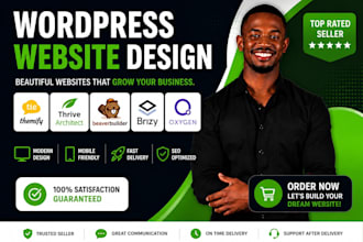 wordpress website on themify, thrive archictect, beaver builder, brizy, oxygen