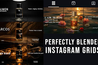 do instagram puzzle feed and grid design