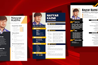 create professional resume design CV design and cover letter