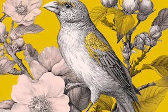 draw an animal and botanical illustration