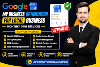do gmb creation and google my business optimization  for your local business