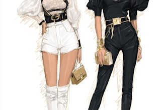 draw fashion illustrations and fashion collections