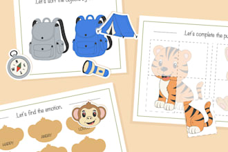 design printable activity worksheets for toddlers and preschoolers