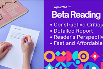 beta read your paranormal romance, fantasy, or horror novel