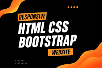 create a responsive HTML CSS bootstrap website