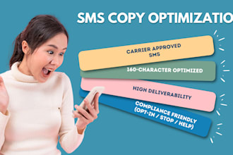 do SMS copy optimization, shortening, 10dlc compliance