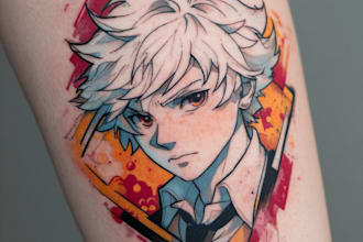 make anime tattoo design