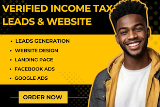 income tax website,  finance website, income tax leads, tax website, tax leads