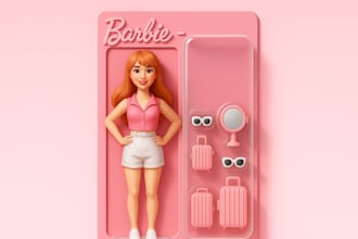 do beautiful doll in box photo