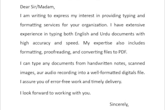 do professional urdu english typing  and ms office work excel