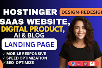 design highconverting saas hostinger ai  business landing page wordpress website