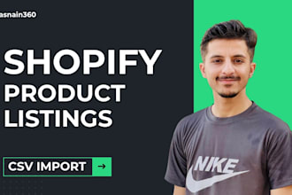 do shopify product upload and listing using csv file