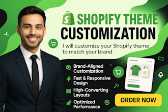 customize shopify theme to match branding,  design shopify