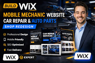 build wix mobile mechanic website wix shop autoparts car repair website redesign