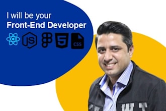 build responsive front end websites with react nextjs figma HTML CSS