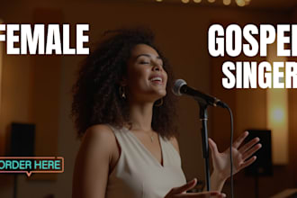 be your female vocalist for gospel, worship, and custom songs