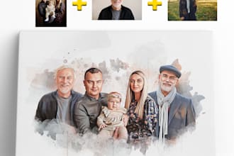 merge your photo into one photo or artwork