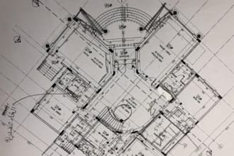 do architecture blueprint drawing and 2d house plan in autocad