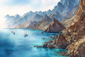 paint landscapes in watercolor