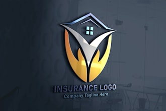 amazing a custom vintage insurance logo