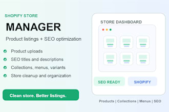 manage your shopify store and product listings