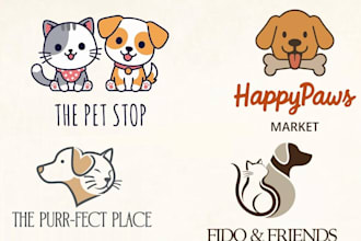 do cute cartoon kawaii chibi mascot animal logo design
