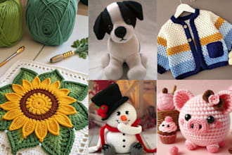 write custom amigurumi crochet pattern PDF knitting with detailed instructions