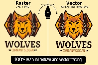 vectorize logo, convert to vector, vector tracing