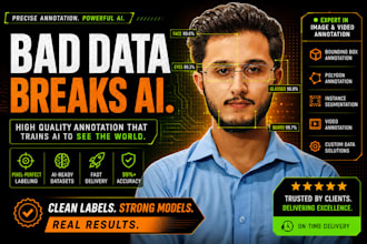 do image annotation, bounding box, segmentation and all data labeling for ai