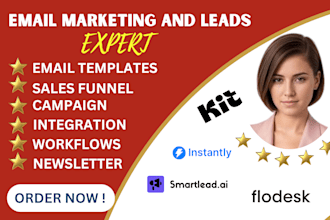 setup convertkit, flodesk, beehiiv, instantly ai