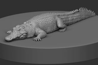 sculpt 3d pet,animal,creature,zbrush for 3d printing,fantasy,3ddoll bjd,fix file