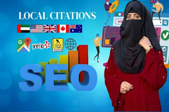 create local citations and directory listings for uae, USA, UK, canada and aus