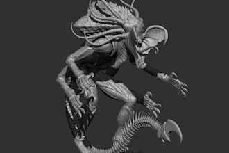 sculpt creature, anatomy muscular model,miniature statue,stl for 3d printing,pet