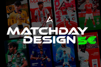 design football matchday posters and sports event graphics