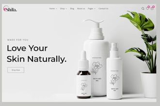 design skincare shopify store skincare website  beauty website skincare shopify