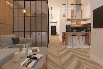 remodel 3d studio apartment,house interior rendering,basement design,layout plan