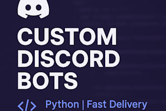 build discord bots with commands, apis and automation