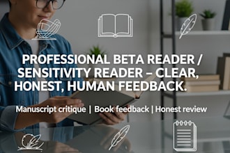 be sensitivity reader beta reader lgbtq alpha reader  book feedback manuscript e