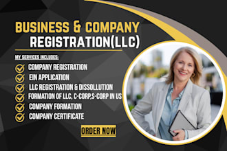 do US llc formation, company registration, amend llc and obtain ein