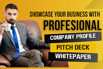 design pitch deck, white paper, company profile presentation