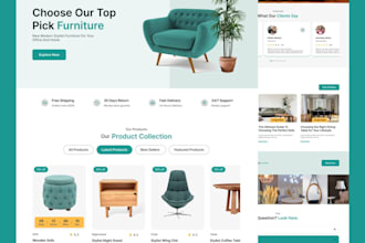 create furniture website, home decor website, home appliances website