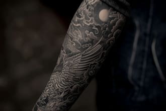 create a tattoo design of tattoo sleeve