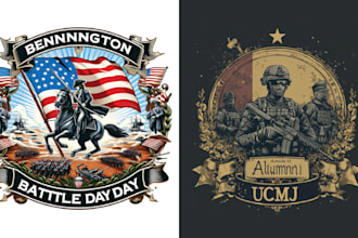 make custom retro army military flag soldiers logo