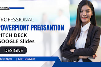 create powerpoint presentation make investor sales pitch deck design ppt slides