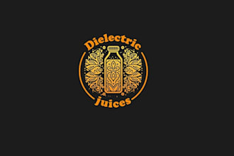 design powerful organic cold pressed juice business logo