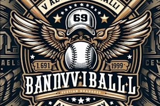 design vintage baseball anniversary logo