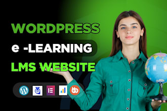 create wordpress elearning lms site with learndash buddy boss or tutor pro